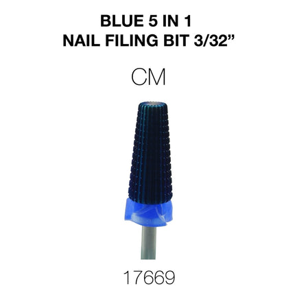 Cre8tion - Blue 5 in 1 Nail Filing Bit 3/32
