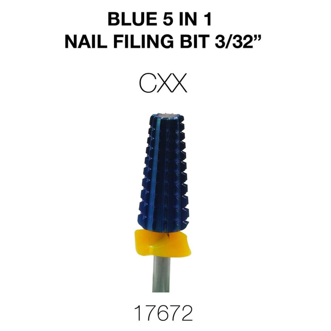 Cre8tion - Blue 5 in 1 Nail Filing Bit 3/32