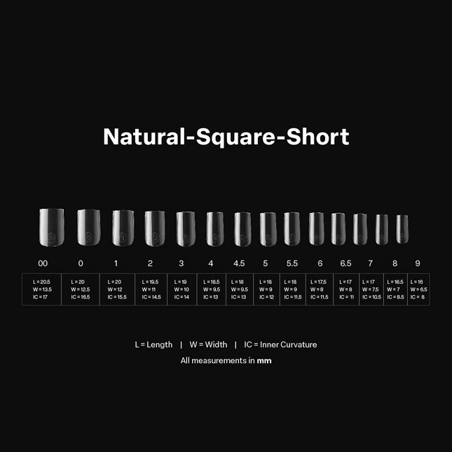 Apres Gel-X Tips 2.0 - NATURAL Square 600pcs