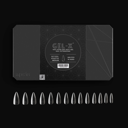 Apres Gel-X Tips 2.0 - NATURAL Stiletto 600pcs