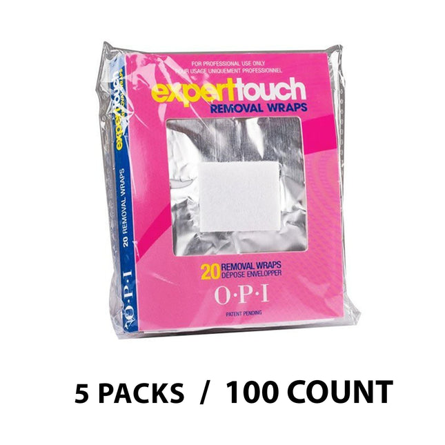 OPI Expert Touch Removal Wraps - 5 Pack - 100 Count