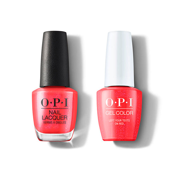 OPI - Gel & Lacquer Duo - Left Your Texts On Red