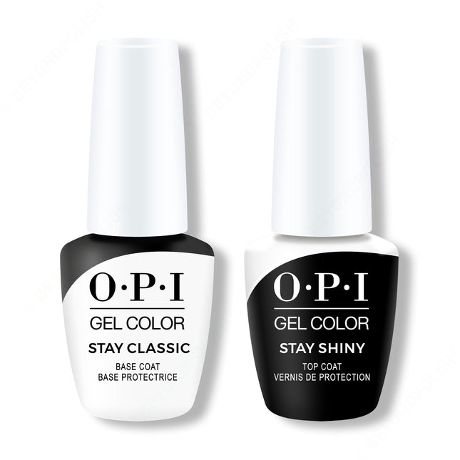 OPI GelColor - Stay Classic Base & Stay Shiny Top Coat 0.5 oz