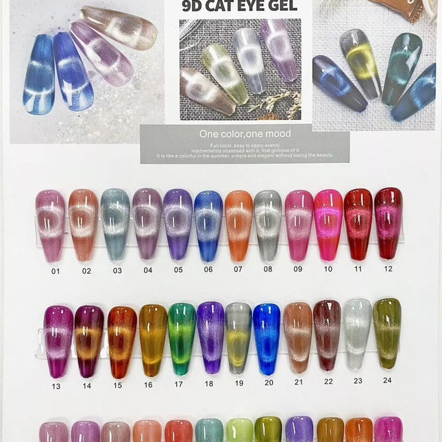 Pyramid - 9D Diamond Cat Eye Full Set (36 Colors) - NEW 2025