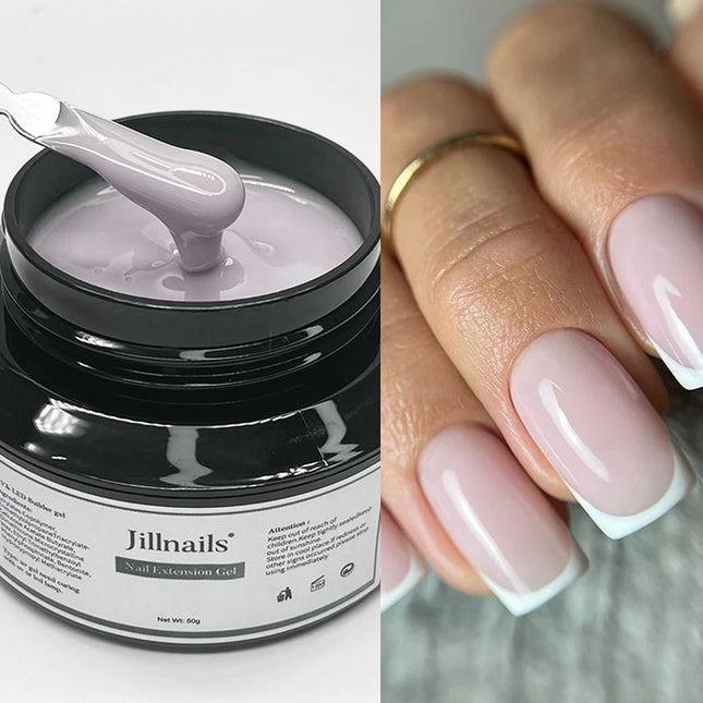 50ml Milky Pink & White Builder Gel for Extensions