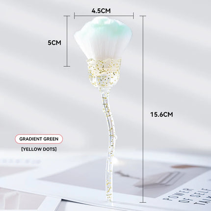 Rose-Shaped Nail Dust Brush – Super Fluffy
