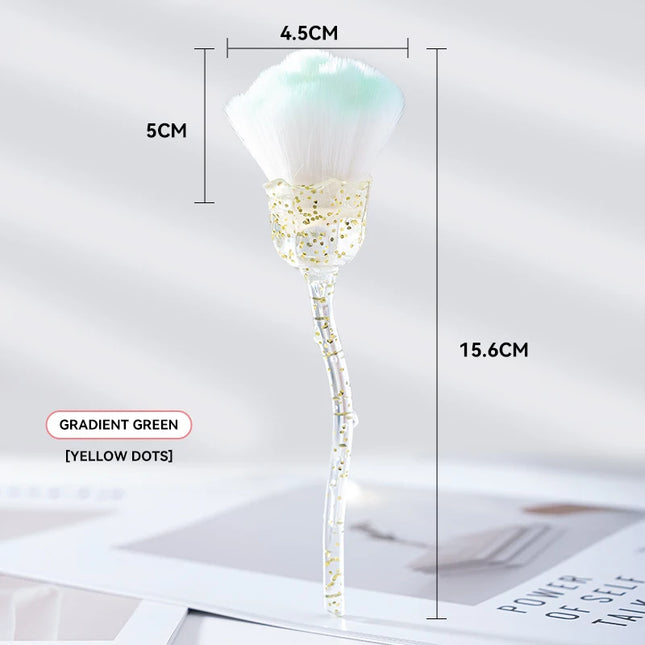 Rose-Shaped Nail Dust Brush – Super Fluffy