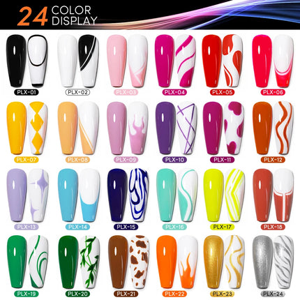 24-Color AS Gel Liner Polish for Nail Art