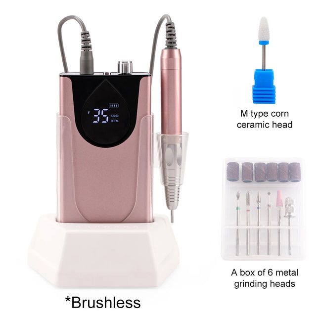 Portable Brushless Nail Drill – Aluminum