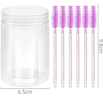 50pcs Eyelash & Eyebrow Brush Spoolies with Case