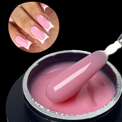 50ml Milky Pink & White Builder Gel for Extensions