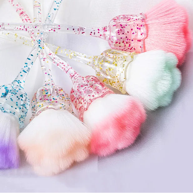 Rose-Shaped Nail Dust Brush – Super Fluffy