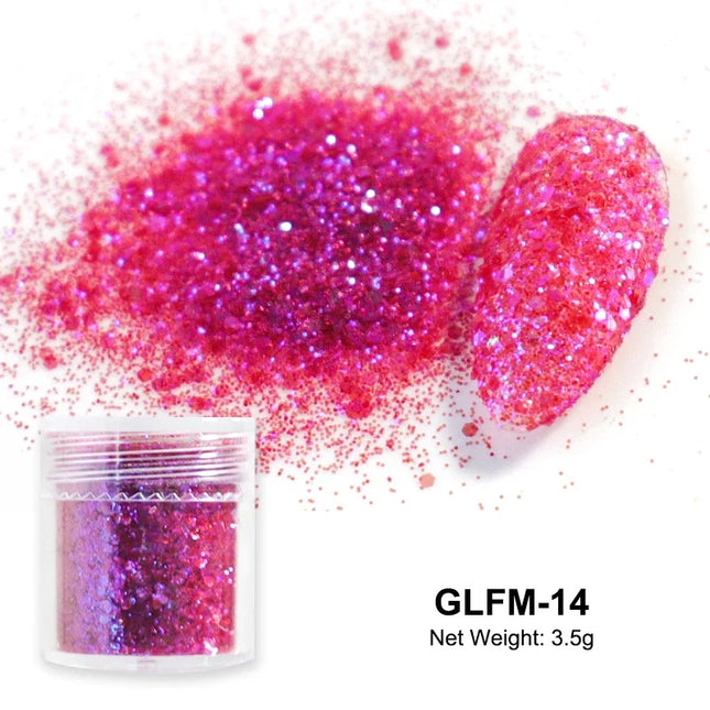 Sugar Nail Art Glitter Powder