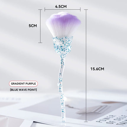 Rose-Shaped Nail Dust Brush – Super Fluffy