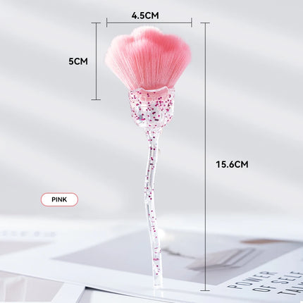 Rose-Shaped Nail Dust Brush – Super Fluffy