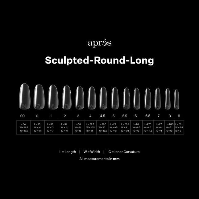 Apres Gel-X Tips 2.0 - SCULPTED Round 600pcs