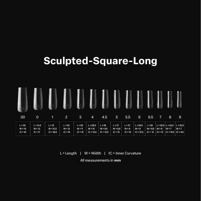 Apres Gel-X Tips 2.0 - SCULPTED Square 600pcs