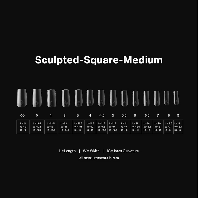 Apres Gel-X Tips 2.0 - SCULPTED Square 600pcs