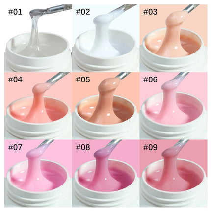 No-Heat Builder Nail Gel HEMA-Free  – 9 Colors