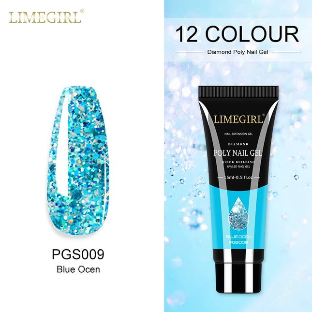 Glitter Poly Nail Extension Gel – 15g