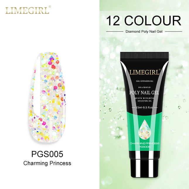 Glitter Poly Nail Extension Gel – 15g