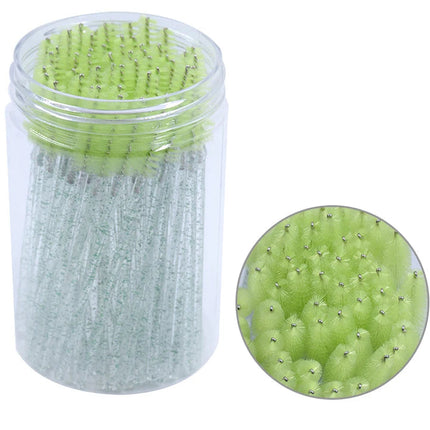 50pcs Eyelash & Eyebrow Brush Spoolies with Case