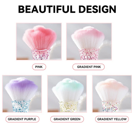 Rose-Shaped Nail Dust Brush – Super Fluffy