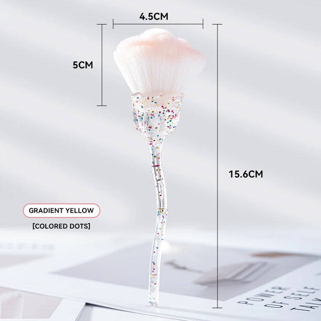 Rose-Shaped Nail Dust Brush – Super Fluffy