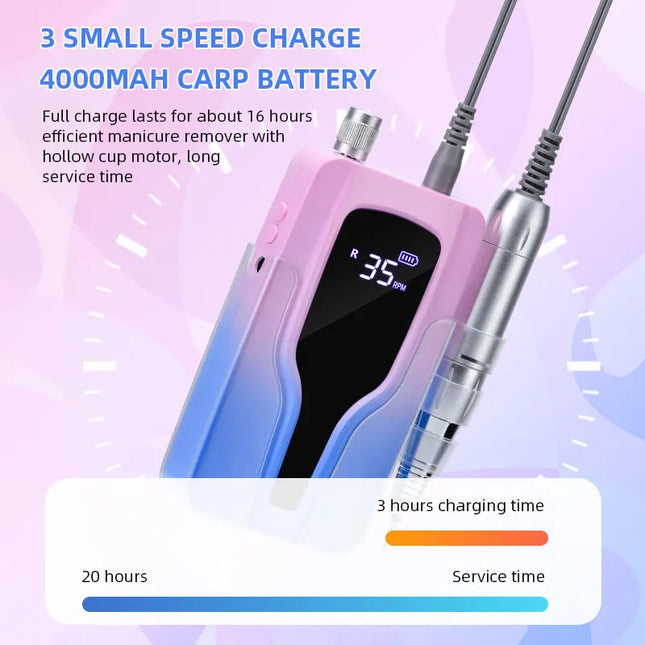 35000RPM Nail Drill Manicure Machine With LCD Display Electric Nail Sander For Acrylic Nail Gel Polish Nail Salon Equipment