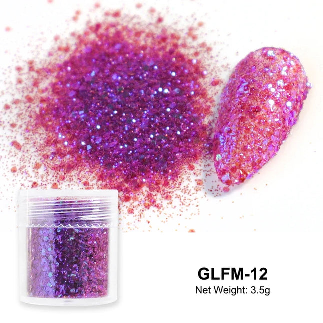 Sugar Nail Art Glitter Powder