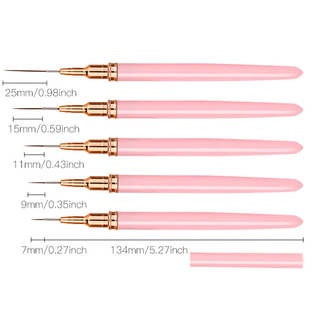 5pcs Nail Art Liner Brush Set