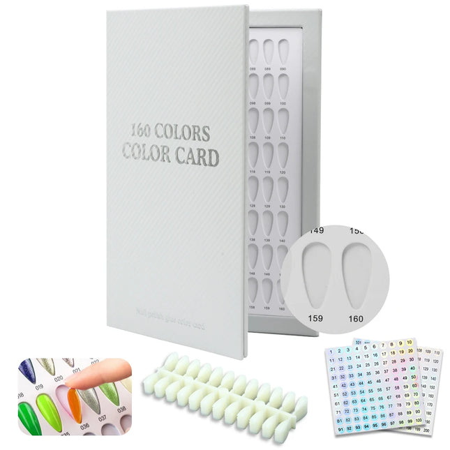 Professional Gel Nail Color Chart Book