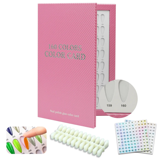 Professional Gel Nail Color Chart Book