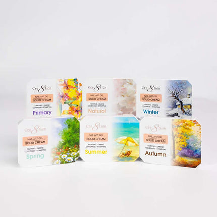 Cre8tion Nail Art Gel - Solid Cream Collection