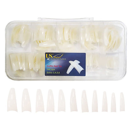 USN - Natural Coffin Tips (540pcs/ Refill)