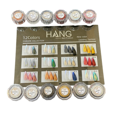 Hang - Nail Art Chrome Full Set 1 (#01 - #12) - NEW 2024
