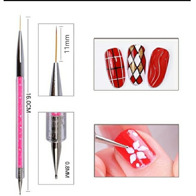 Nail Art Liner Brush Pen Dotting (Set 5pcs)