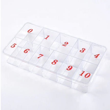 Empty Nail Tips Box 0-10 (Set 2pcs)