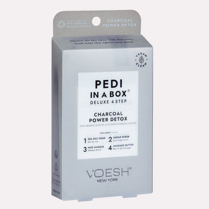 VOESH - Deluxe Pedicure 4in1 Case 50pcs - Charcoal Powder Detox