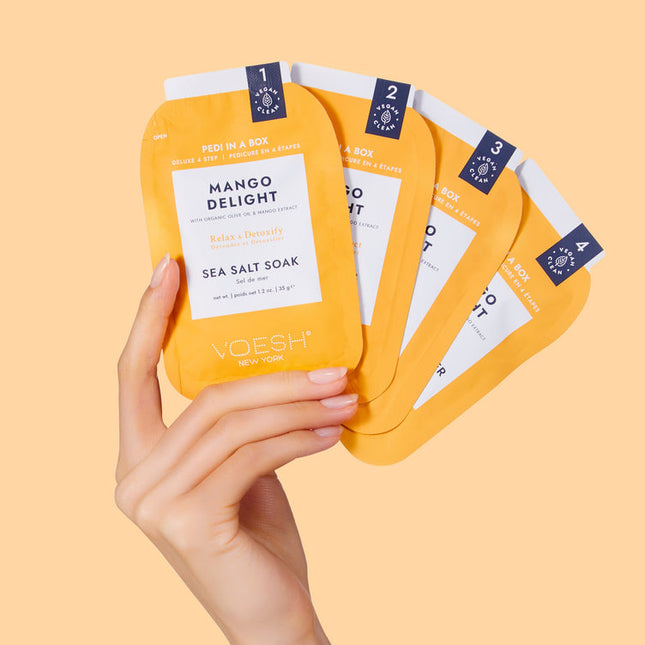 VOESH - Deluxe Pedicure 4in1 Case 50pcs - Mango Delight