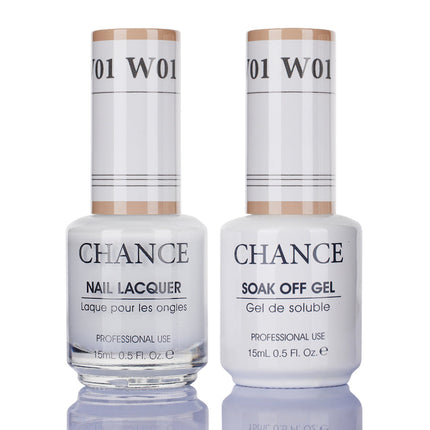 Chance Gel & Nail Lacquer Duo 0.5oz - Shade of White Collection/ 10 Colors