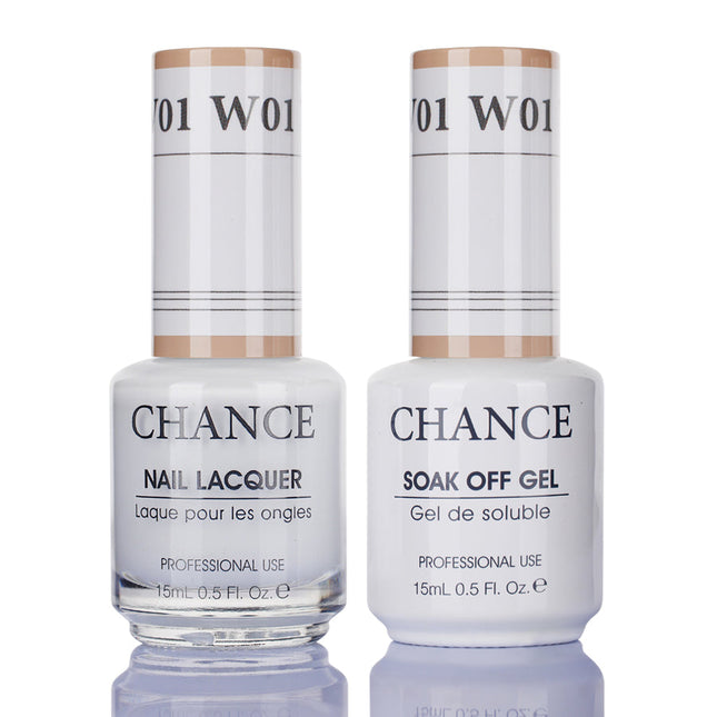 Chance Gel & Nail Lacquer Duo 0.5oz - Shade of White Collection/ 10 Colors