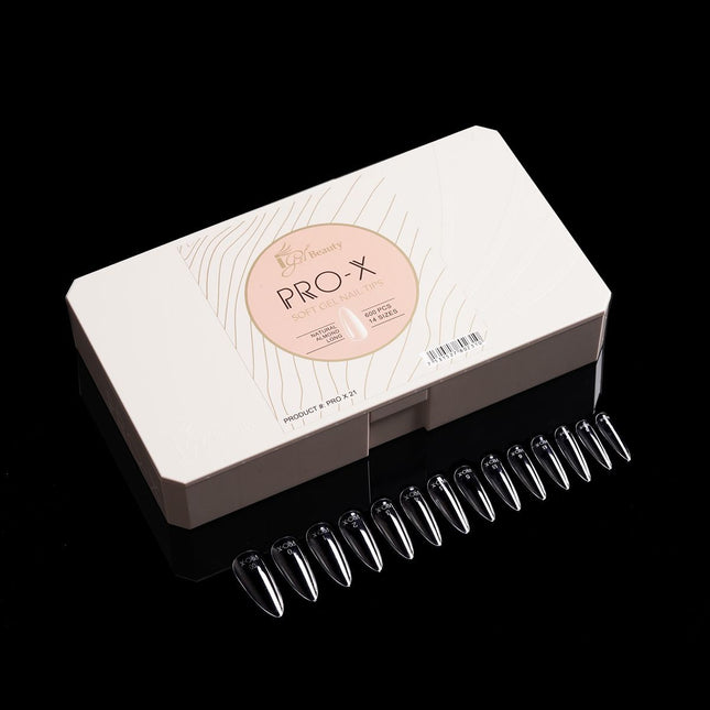 iGel PRO-X Soft Gel Nail Tips 21 - Natural Almond Long (600 pcs)