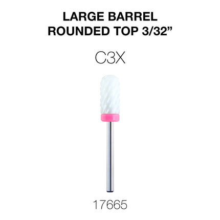 Cre8tion Ceramic Large Barrel - Rounded Top - 3/32