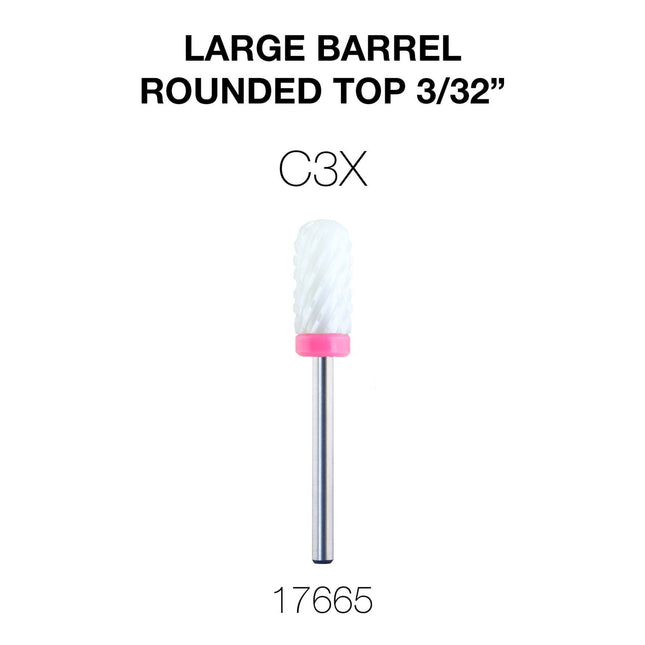 Cre8tion Ceramic Large Barrel - Rounded Top - 3/32