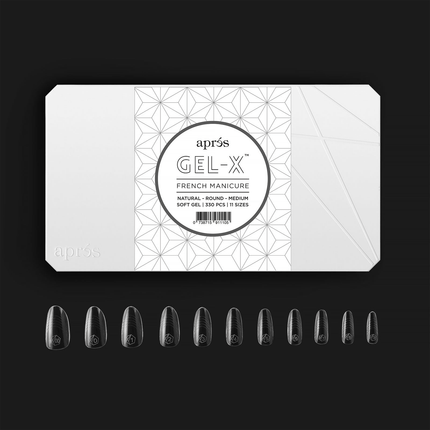 Apres French Gel-X Tips - NATURAL Round 330pcs