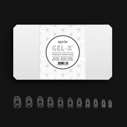 Apres French Gel-X Tips - NATURAL Round 330pcs