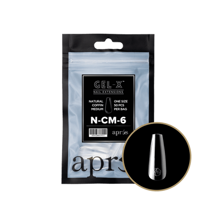 Apres Gel-X Tips 2.0 - NATURAL Coffin Refill Bag