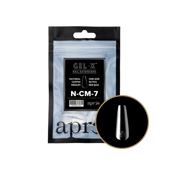Apres Gel-X Tips 2.0 - NATURAL Coffin Refill Bag