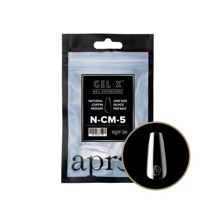 Apres Gel-X Tips 2.0 - NATURAL Coffin Refill Bag